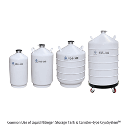액체질소 저장/운반 탱크 및 원통형 캐니스터 타입 크리오시스템 겸용 (20L)