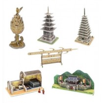 3D입체퍼즐 한국사 백제문화유산 6종 모형 만들기