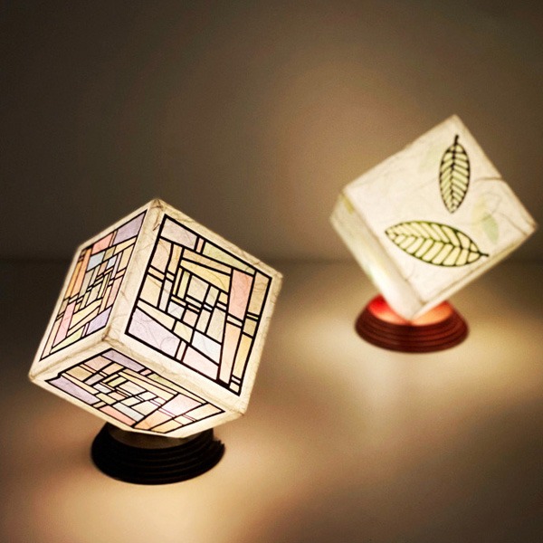 한지공예 미니램프 조명 DIY 만들기 무드등 / 문양선택