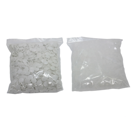 흰색 똑딱단추『플라스틱제』 암수각 1000개입