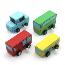 [아이스크림] 태엽으로 움직이는 종이 자동차 만들기 (4인용)